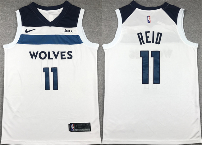Men's Minnesota Timberwolves #11 Naz Reid White Association Edition Stitched Jersey